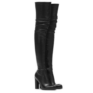 SOLD Alexander McQueen Black Leather Thigh Boots